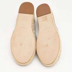 Stella McCartney Metallic Silver Mesh And Faux Leather Trims Slip On Espadrille Flats Size 37 For Women -Stella McCartney Sales luxury women stella mccartney used shoes p674263 010