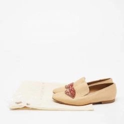 Stella McCartney Brown Woven Raffia Embellishment Tatami Smoking Slippers Size 35 For Women -Stella McCartney Sales luxury women stella mccartney used shoes p674819 1658298531 010