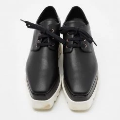 Stella McCartney Black Faux Leather Elyse Platform Lace Up Derby Size 36 For Women -Stella McCartney Sales luxury women stella mccartney used shoes p675749 005