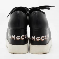 Stella McCartney Black Faux Leather Elyse Platform Lace Up Derby Size 36 For Women -Stella McCartney Sales luxury women stella mccartney used shoes p675749 006