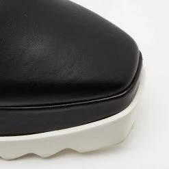 Stella McCartney Black Faux Leather Elyse Platform Lace Up Derby Size 36 For Women -Stella McCartney Sales luxury women stella mccartney used shoes p675749 008