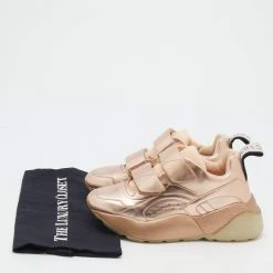 Stella McCartney Metallic Rose Gold Faux Leather Eclypse Sneakers Size 36 For Women -Stella McCartney Sales luxury women stella mccartney used shoes p677570 001