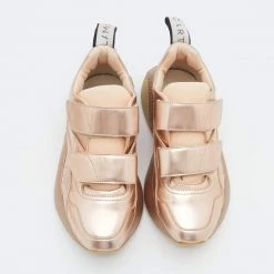 Stella McCartney Metallic Rose Gold Faux Leather Eclypse Sneakers Size 36 For Women -Stella McCartney Sales luxury women stella mccartney used shoes p677570 004