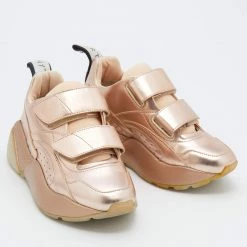 Stella McCartney Metallic Rose Gold Faux Leather Eclypse Sneakers Size 36 For Women -Stella McCartney Sales luxury women stella mccartney used shoes p677570 005