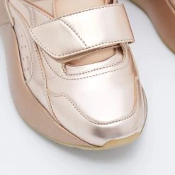 Stella McCartney Metallic Rose Gold Faux Leather Eclypse Sneakers Size 36 For Women -Stella McCartney Sales luxury women stella mccartney used shoes p677570 006