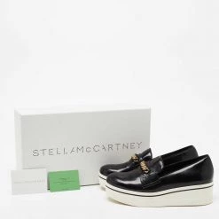 Stella McCartney Black Faux Leather Chain Link Slip On Sneakers Size 40 For Women -Stella McCartney Sales luxury women stella mccartney used shoes p677887 001