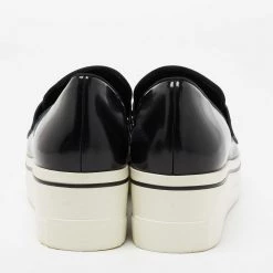 Stella McCartney Black Faux Leather Chain Link Slip On Sneakers Size 40 For Women -Stella McCartney Sales luxury women stella mccartney used shoes p677887 006