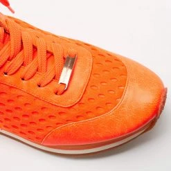 Stella McCartney Neon Orange Faux Leather And Mesh Low-Top Sneakers Size 37 For Women -Stella McCartney Sales luxury women stella mccartney used shoes p678294 001