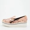 Stella McCartney Metallic Rose Gold Faux Leather Binx Star Platform Slip On Sneakers Size 39 For Women -Stella McCartney Sales luxury women stella mccartney used shoes p680466 009