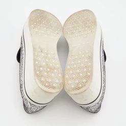 Stella McCartney Metallic Silver Faux Crinkled Leather Binx Platform Slip On Sneakers Size 38 For Women -Stella McCartney Sales luxury women stella mccartney used shoes p681748 008