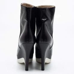 Stella McCartney Black Leather Ankle Boots Size 41 For Women -Stella McCartney Sales luxury women stella mccartney used shoes p685911 004