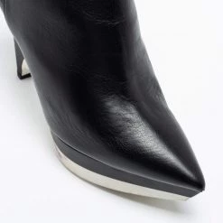 Stella McCartney Black Leather Ankle Boots Size 41 For Women -Stella McCartney Sales luxury women stella mccartney used shoes p685911 005