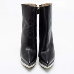 Stella McCartney Black Leather Ankle Boots Size 41 For Women -Stella McCartney Sales luxury women stella mccartney used shoes p685911 007