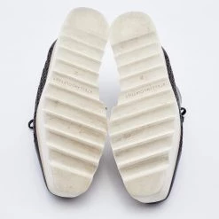 Stella McCartney Black Woven Faux Leather Elyse Platform Derby Size 38 For Women -Stella McCartney Sales luxury women stella mccartney used shoes p686493 006