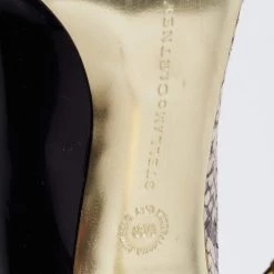 Stella McCartney Tri Color Faux Patent And Snakeskin Embossed Leather D'orsay Pumps Size 38.5 For Women -Stella McCartney Sales luxury women stella mccartney used shoes p691340 001