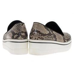 Stella McCartney Grey Faux Python Creeper Platform Sneakers Size 38 For Women -Stella McCartney Sales luxury women stella mccartney used shoes p73905 005
