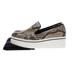 Stella McCartney Grey Faux Python Creeper Platform Sneakers Size 38 For Women -Stella McCartney Sales luxury women stella mccartney used shoes p73905 008