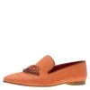 Stella Mccartney Orange Raffia Beaded Lips Smoking Slippers Size 37.5 For Women -Stella McCartney Sales luxury women stella mccartney used shoes p77301 001
