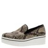 Stella McCartney Beige Faux Python Platform Slip On Sneakers Size 40 For Women -Stella McCartney Sales luxury women stella mccartney used shoes p79837 001