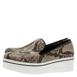 Stella McCartney Beige Faux Python Platform Slip On Sneakers Size 40 For Women -Stella McCartney Sales luxury women stella mccartney used shoes p79837 004