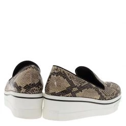 Stella McCartney Beige Faux Python Platform Slip On Sneakers Size 40 For Women -Stella McCartney Sales luxury women stella mccartney used shoes p79837 005