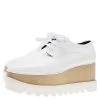 Stella McCartney White Faux Leather Elyse Platform Derby Size 38 For Women -Stella McCartney Sales luxury women stella mccartney used shoes p79903 001