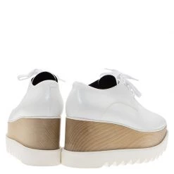 Stella McCartney White Faux Leather Elyse Platform Derby Size 38 For Women -Stella McCartney Sales luxury women stella mccartney used shoes p79903 004