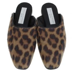 Stella McCartney Leopard Print Faux Fur Mules Size 35 For Women -Stella McCartney Sales luxury women stella mccartney used shoes p87524 0003