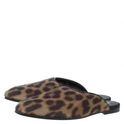 Stella McCartney Leopard Print Faux Fur Mules Size 35 For Women -Stella McCartney Sales luxury women stella mccartney used shoes p87524 0004