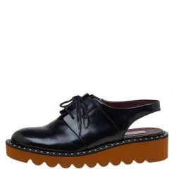 Stella McCartney Black Faux Leather Slingback Oxfords Size 39 For Women -Stella McCartney Sales luxury women stella mccartney used shoes p87527 002