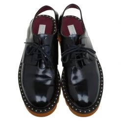 Stella McCartney Black Faux Leather Slingback Oxfords Size 39 For Women -Stella McCartney Sales luxury women stella mccartney used shoes p87527 003