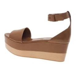 Stella McCartney Brown Faux Leather Lindsey Ankle Strap Wedge Sandals Size 40 For Women -Stella McCartney Sales luxury women stella mccartney used shoes p93082 003