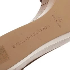Stella McCartney Brown Faux Leather Lindsey Ankle Strap Wedge Sandals Size 40 For Women -Stella McCartney Sales luxury women stella mccartney used shoes p93082 011