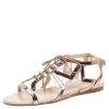 Stella McCartney Rose Gold Faux Leather Star Cut Out Lace Up Sandals Size 39 For Women 2 Stella McCartney Rose Gold Faux Leather Star Cut Out Lace Up Sandals Size 39 For Women -Stella McCartney Sales luxury women stella mccartney used shoes p93687 001