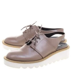 Stella McCartney Beige Faux Leather Slingback Oxfords Size 37 For Women -Stella McCartney Sales luxury women stella mccartney used shoes p97539 0004