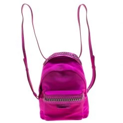 Stella McCartney Dark Pink Nylon Falabella Backpack For Women