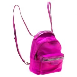 Stella McCartney Dark Pink Nylon Falabella Backpack For Women -Stella McCartney Sales luxury women stella mccartney used travel p194161 002
