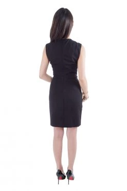 Stella McCartney Black Cotton Stretch Crochet Applique Detail Sleeveless Pencil Dress M For Women -Stella McCartney Sales luxury women used clothes p204671 003