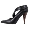 Stella McCartney Black Faux Leather Wooden Heel Pumps Size 38.5 For Women -Stella McCartney Sales luxury women used shoes p204013 006
